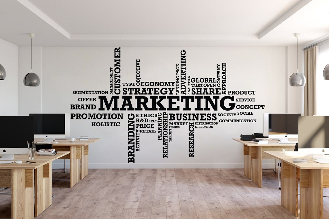 marketing strategy painted in a wall