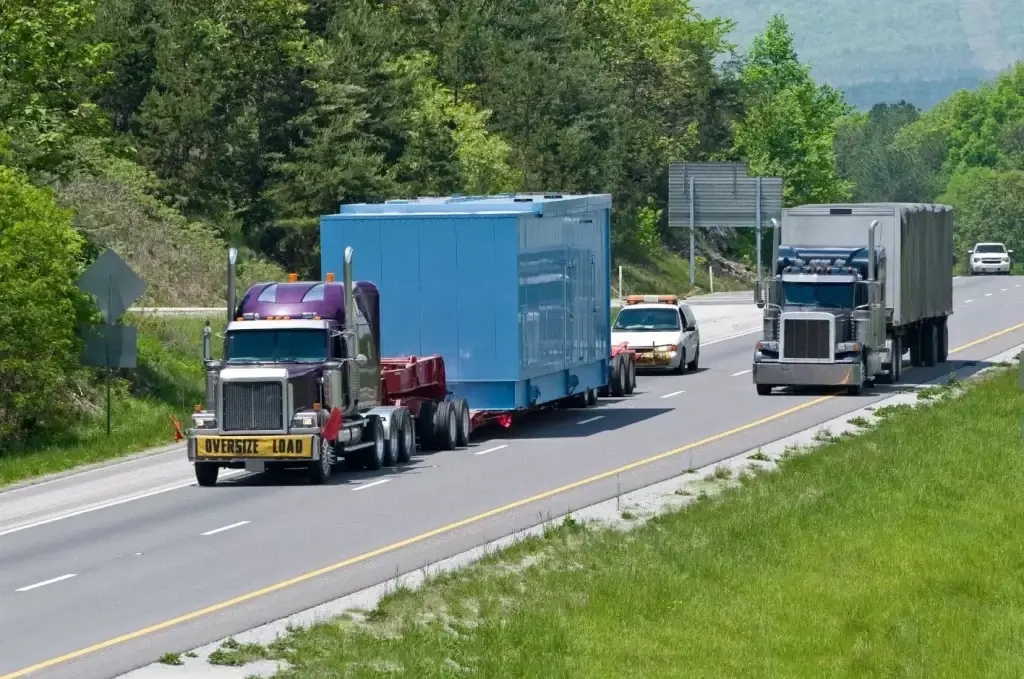 two trucks on a highway